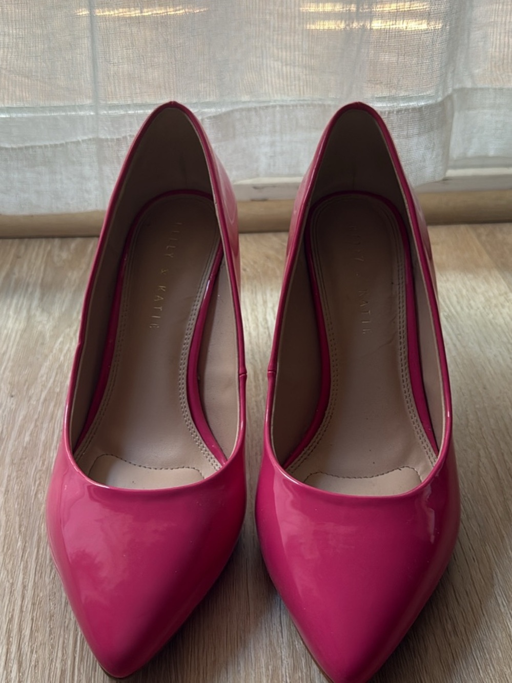 J. Crew Hot Pink Patent Pointed Pumps